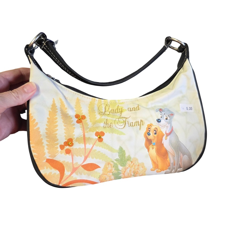 Disney Lady And The Tramp Purse Hand Bag Clutch Bowler Bag NWT New